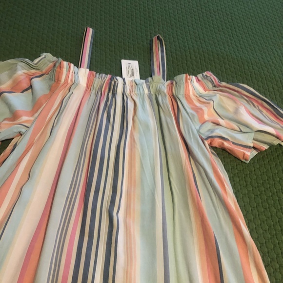 NWT Peyton & Parker Striped Off-the-Shoulder Dress - Picture 6 of 7